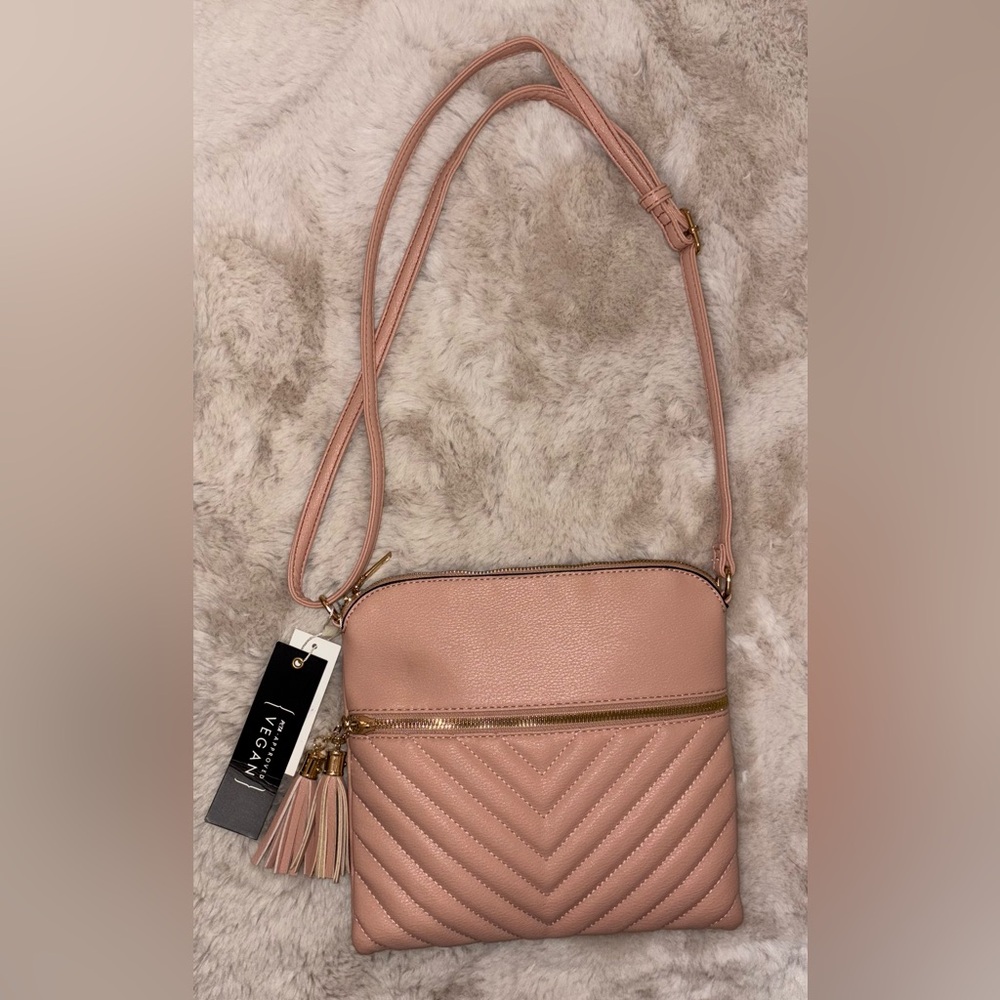 New! Blush pink square bag
